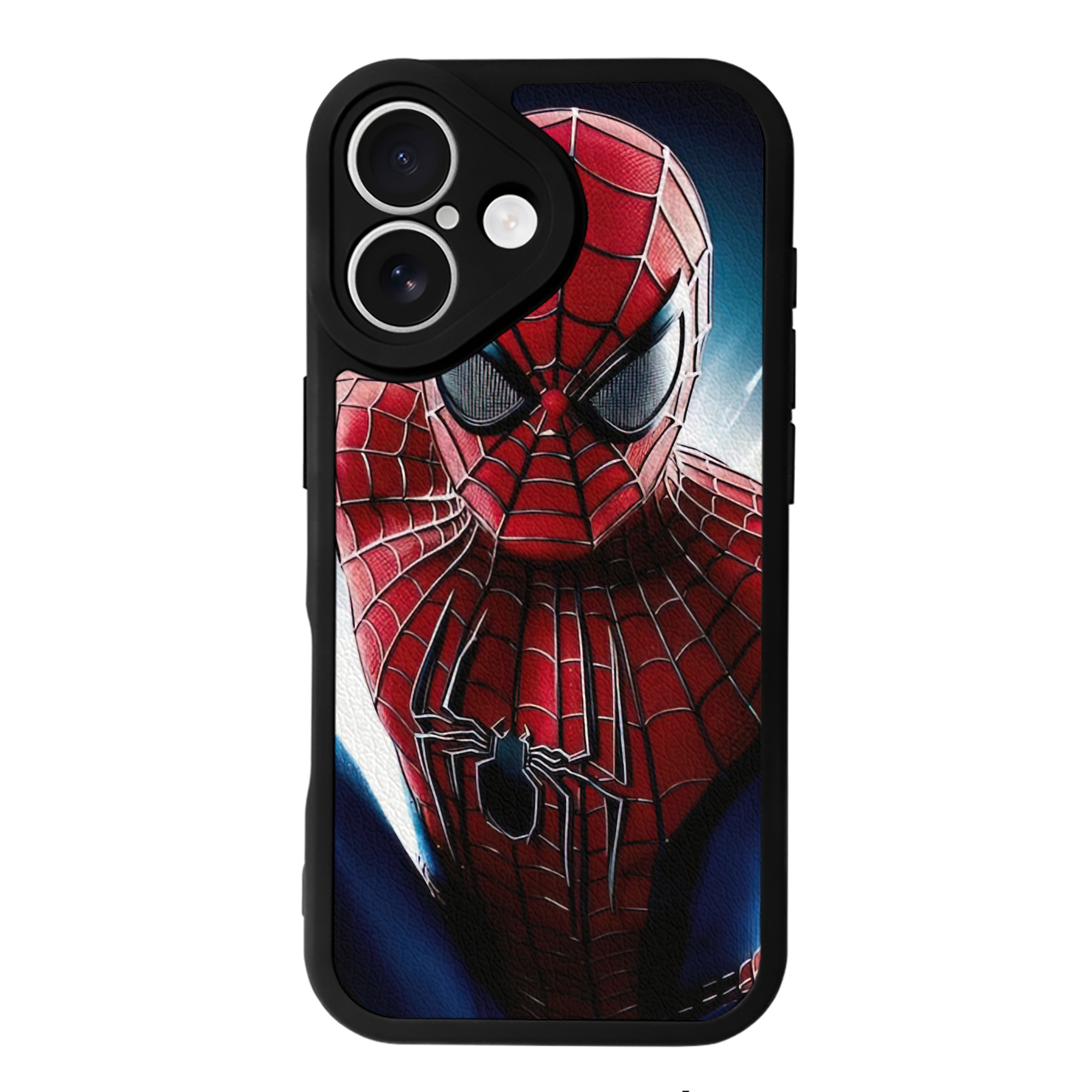（画像用） Spider Man スパイダーマン 【iPhone 16シリーズ対応】シリコンスマホケース（レザー調） 材質：シリコン